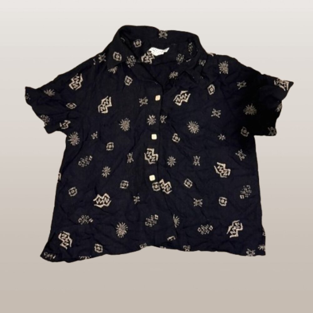 Vintage 90s Sun Pattern Shirt
